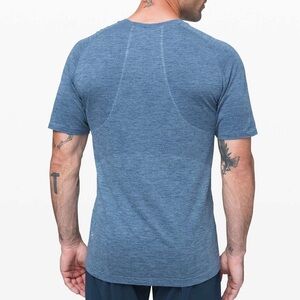 lululemon men’s metal vent tech 2.0 short sleeve shirt in blue
